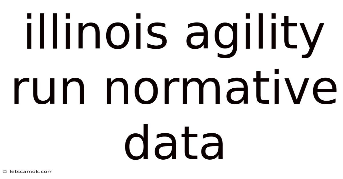 Illinois Agility Run Normative Data