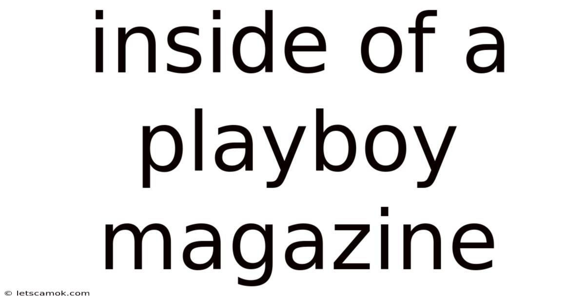Inside Of A Playboy Magazine
