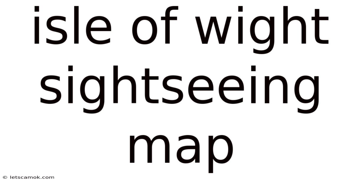 Isle Of Wight Sightseeing Map