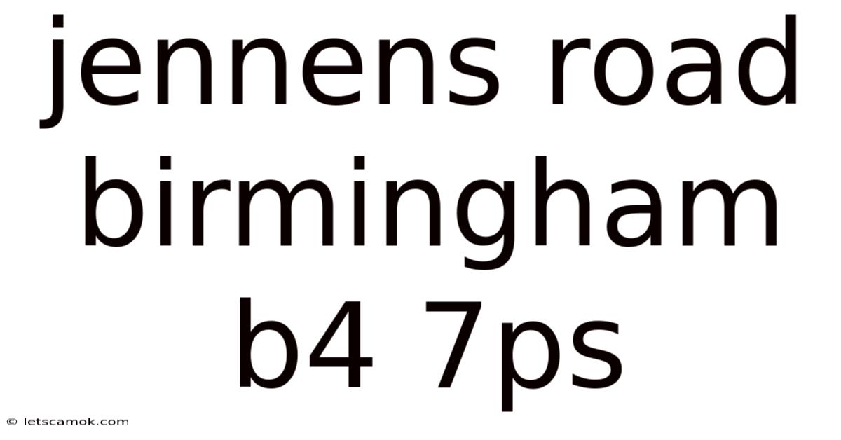 Jennens Road Birmingham B4 7ps