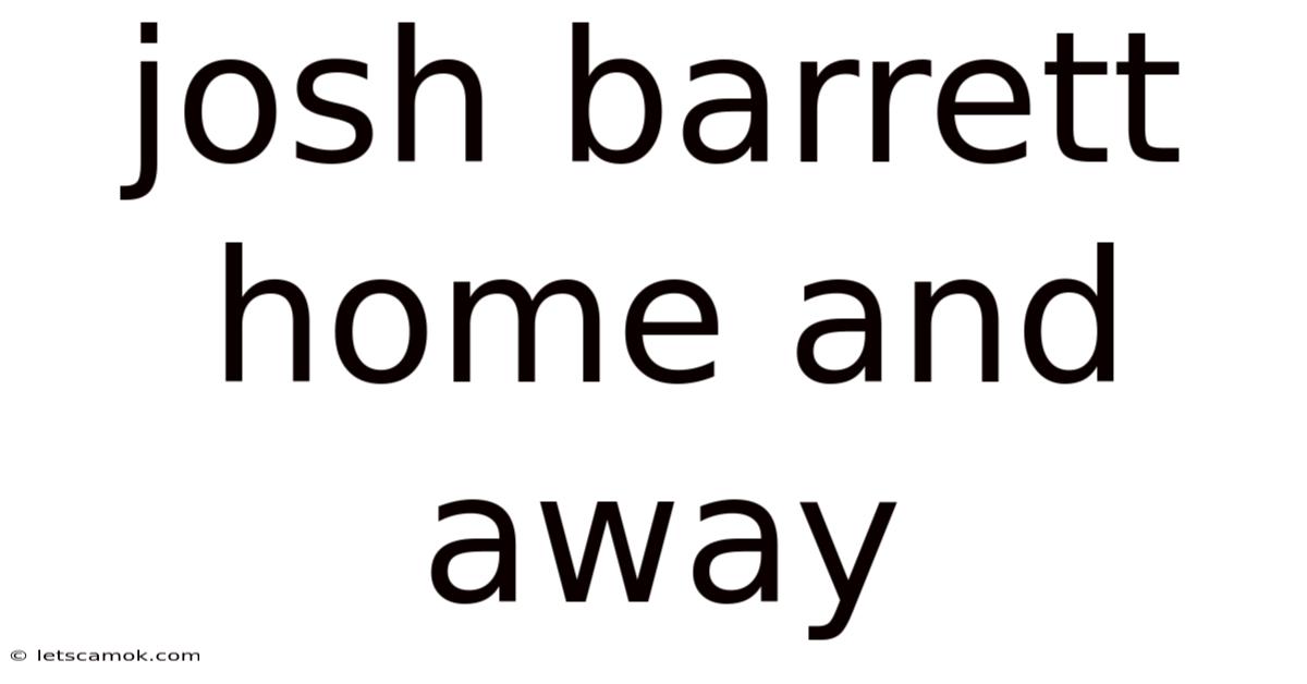 Josh Barrett Home And Away