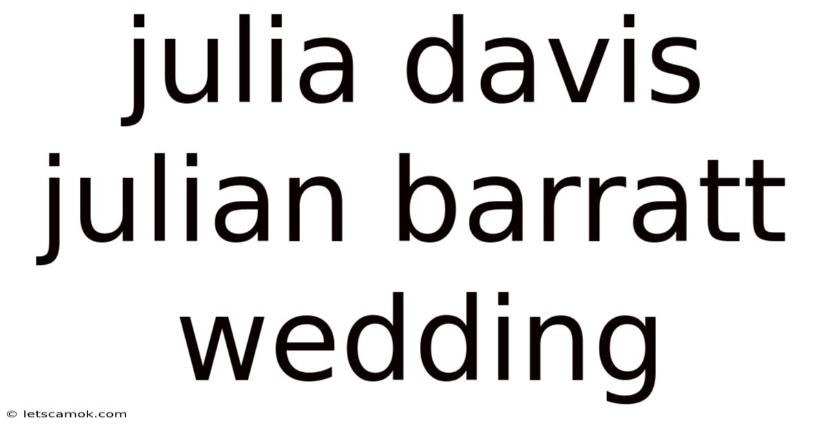 Julia Davis Julian Barratt Wedding