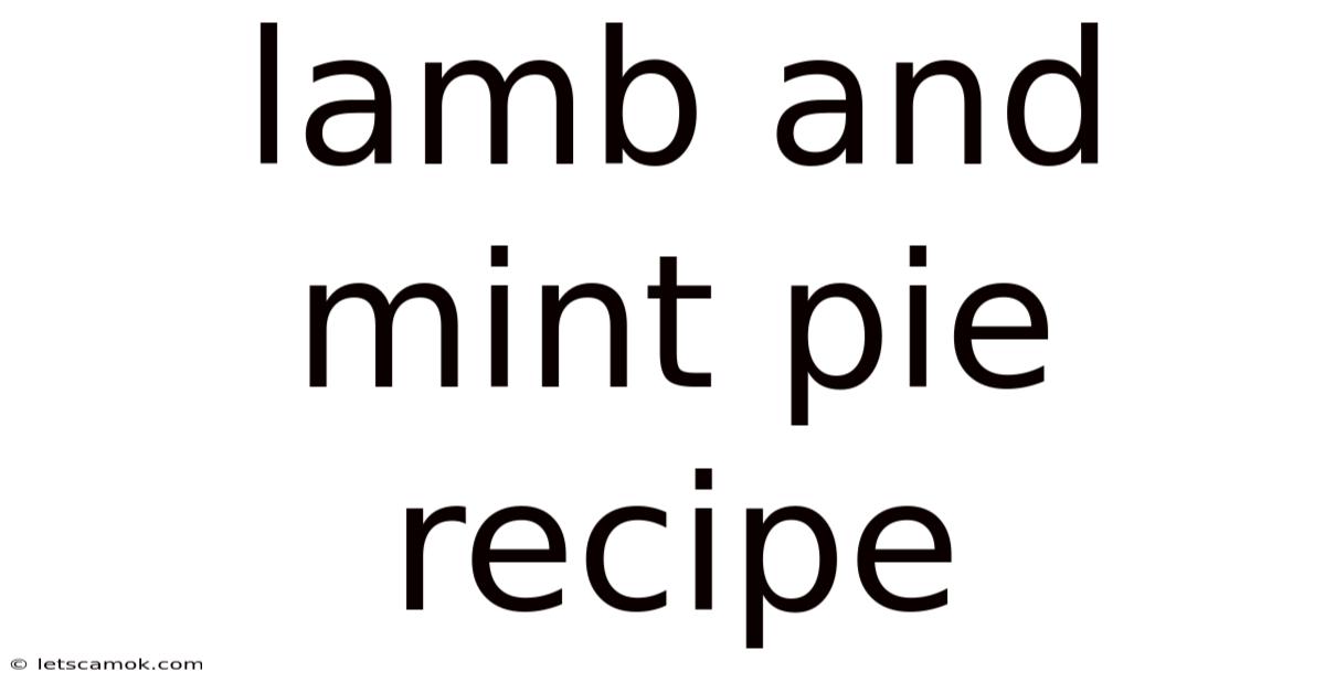 Lamb And Mint Pie Recipe
