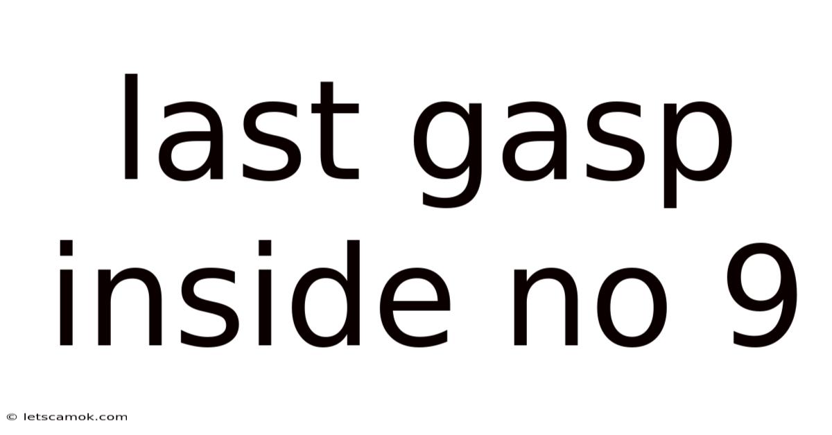 Last Gasp Inside No 9