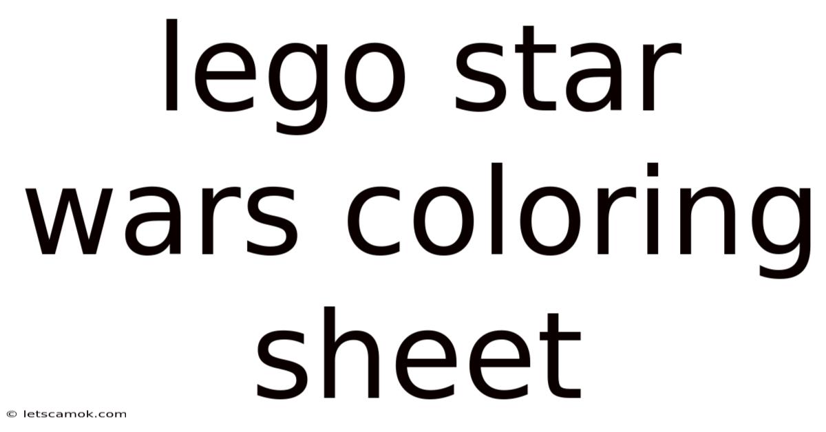 Lego Star Wars Coloring Sheet