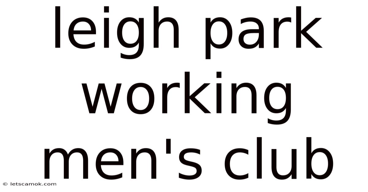 Leigh Park Working Men's Club