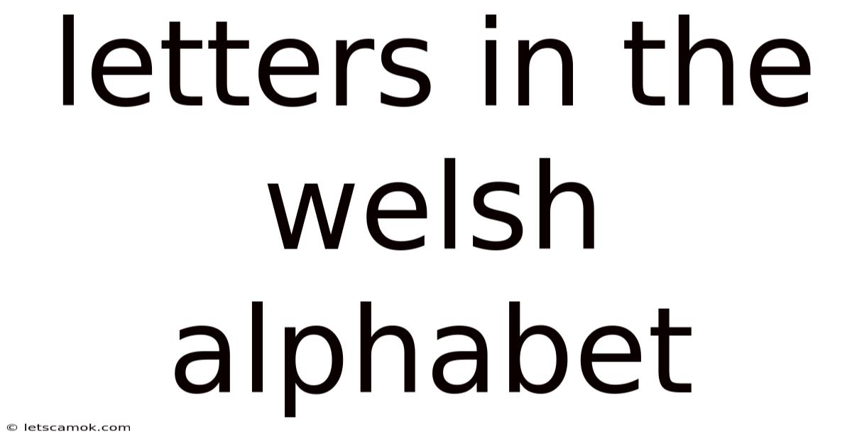 Letters In The Welsh Alphabet