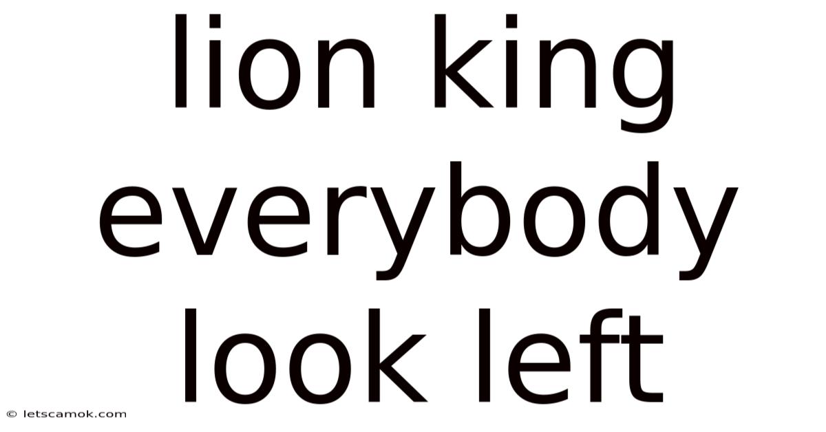 Lion King Everybody Look Left