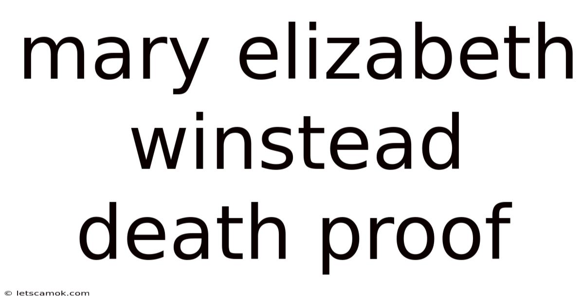 Mary Elizabeth Winstead Death Proof