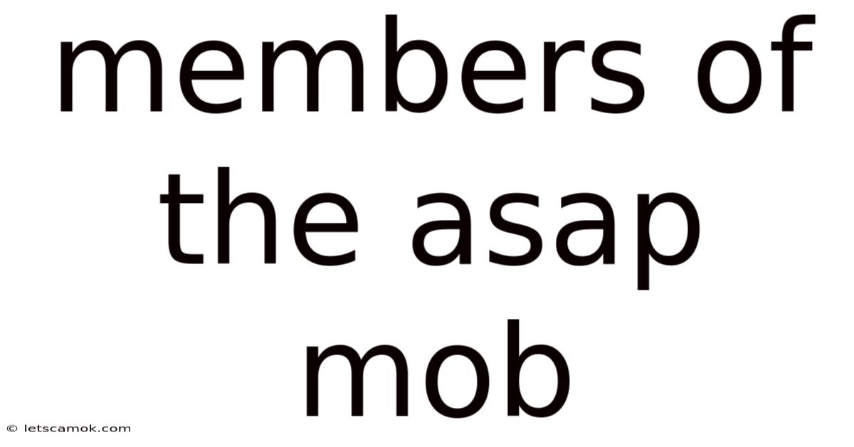 Members Of The Asap Mob