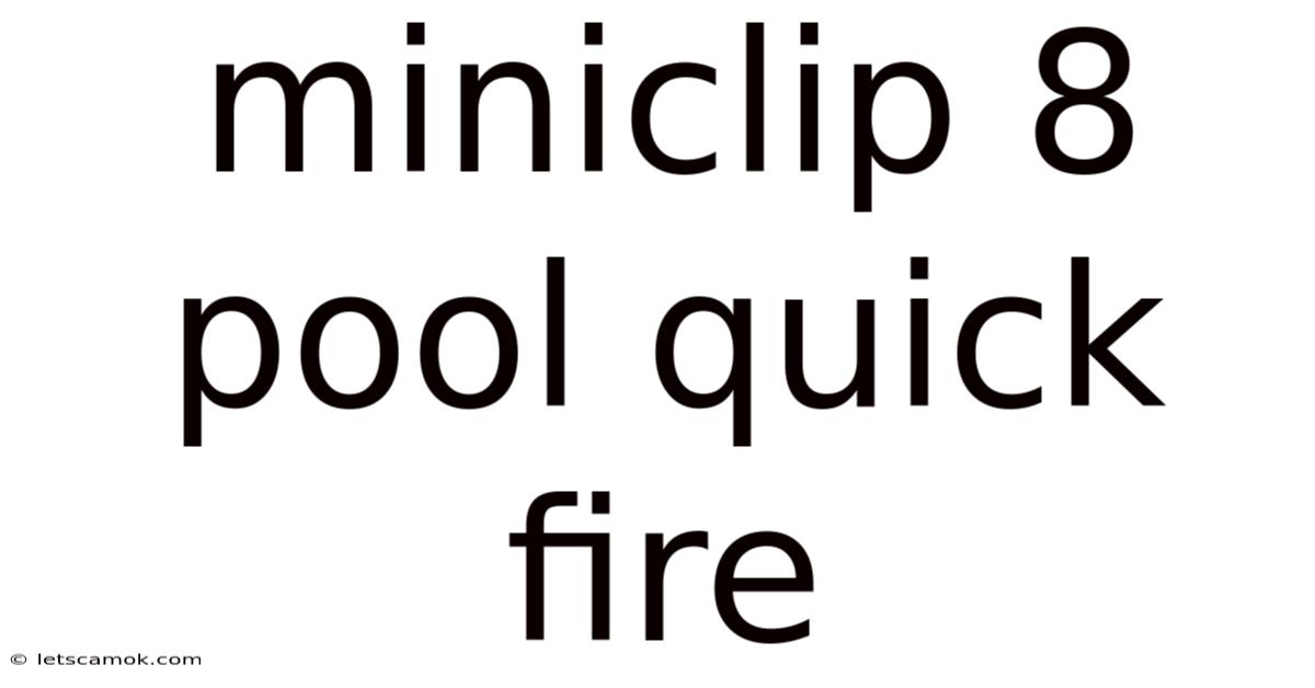Miniclip 8 Pool Quick Fire