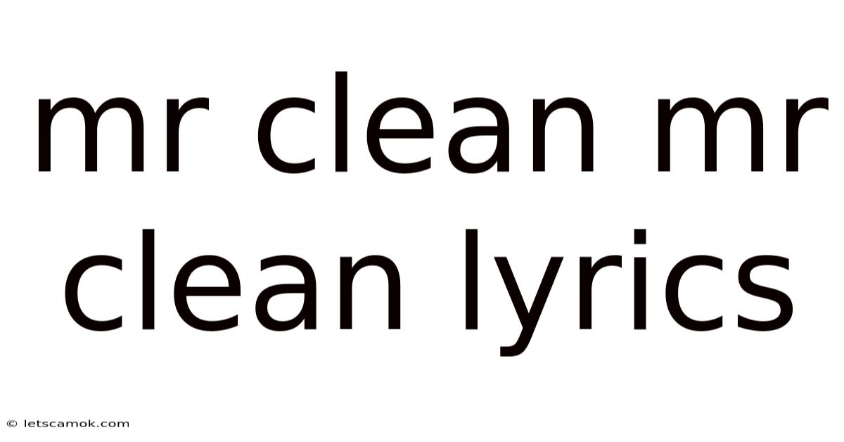 Mr Clean Mr Clean Lyrics