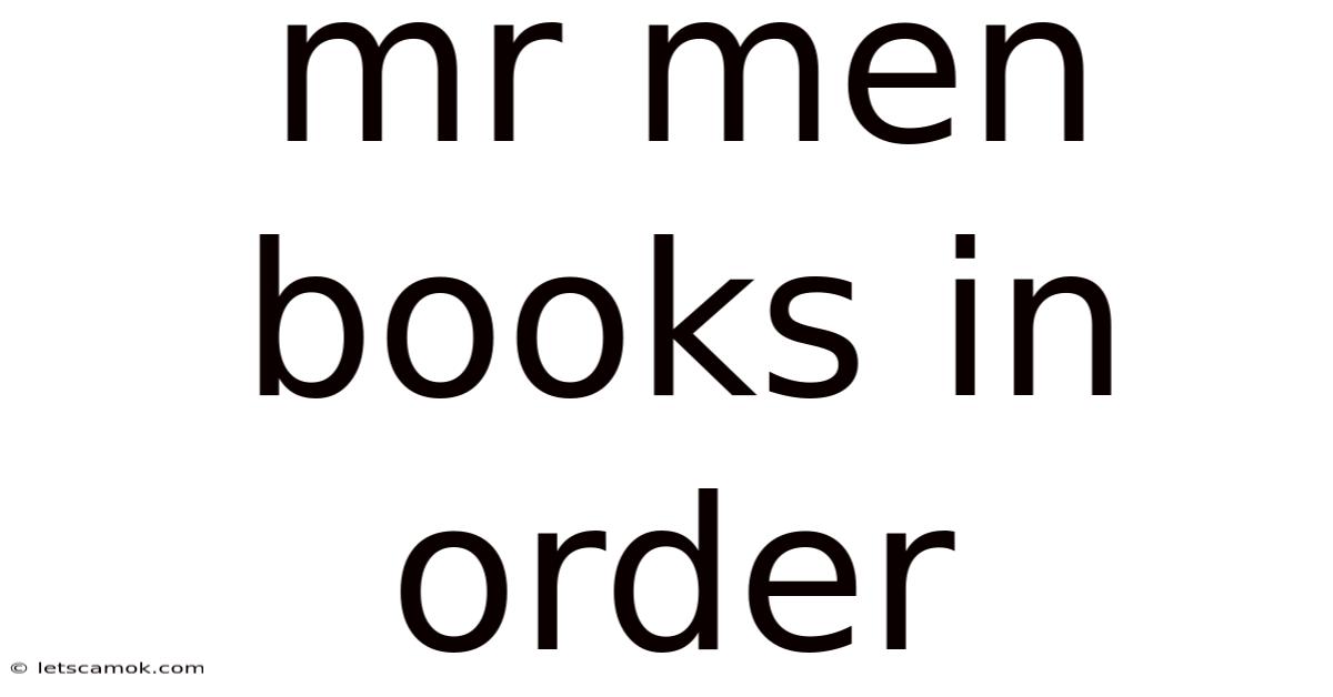 Mr Men Books In Order