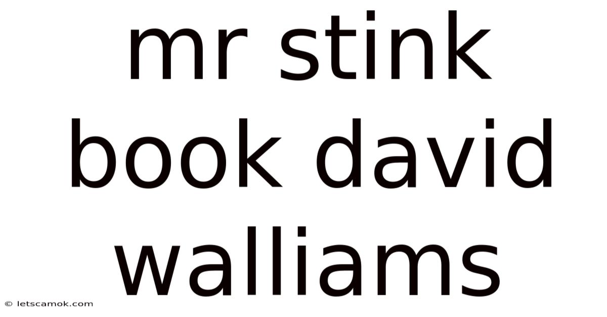 Mr Stink Book David Walliams