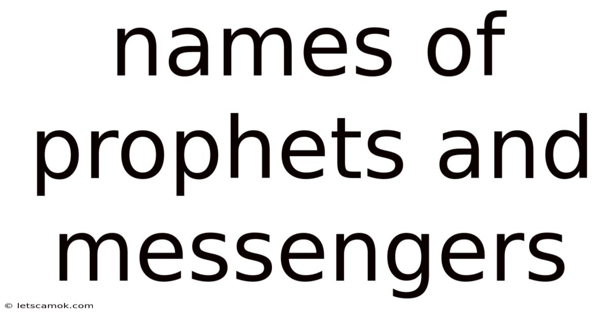 Names Of Prophets And Messengers