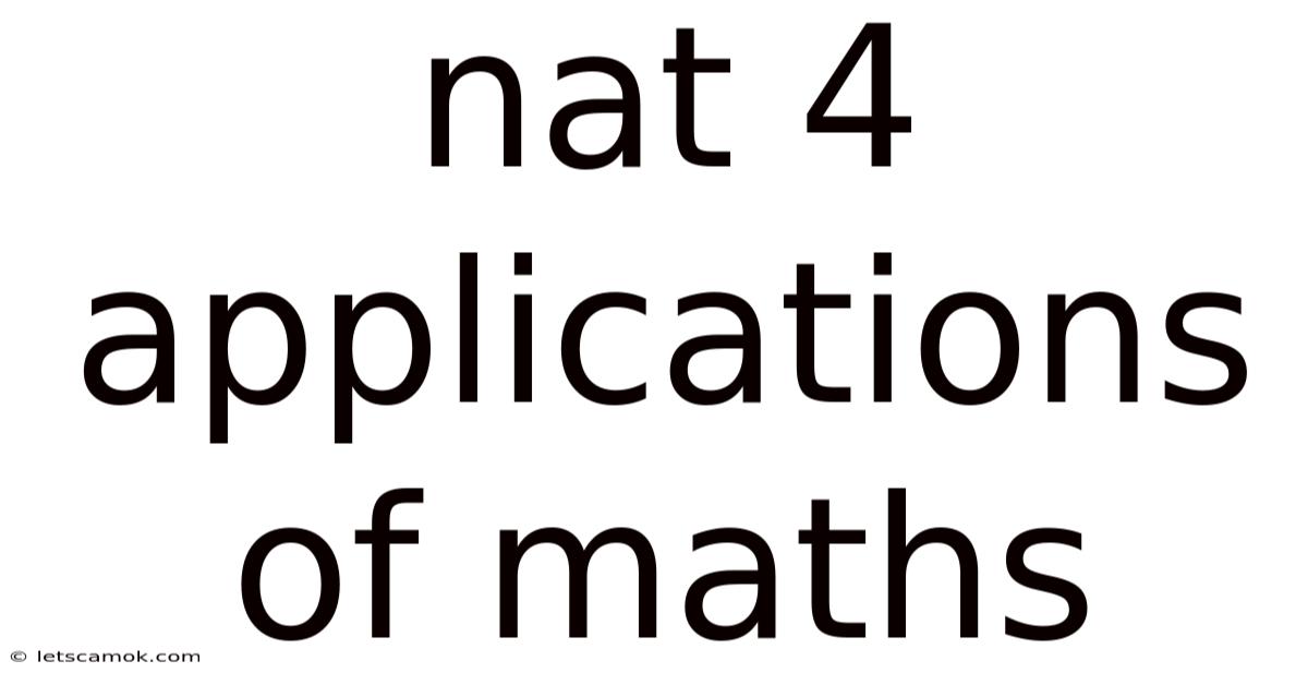 Nat 4 Applications Of Maths