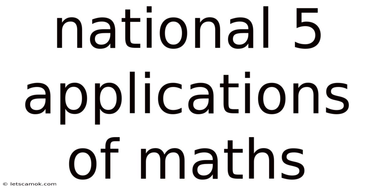 National 5 Applications Of Maths
