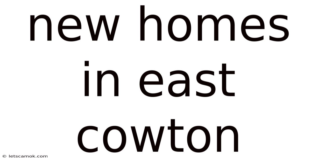 New Homes In East Cowton