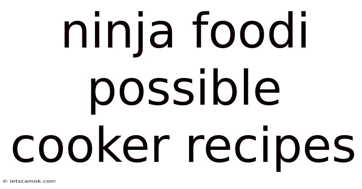 Ninja Foodi Possible Cooker Recipes