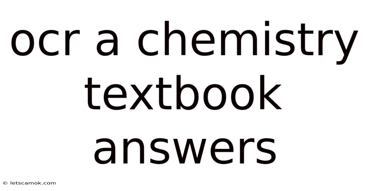 Ocr A Chemistry Textbook Answers