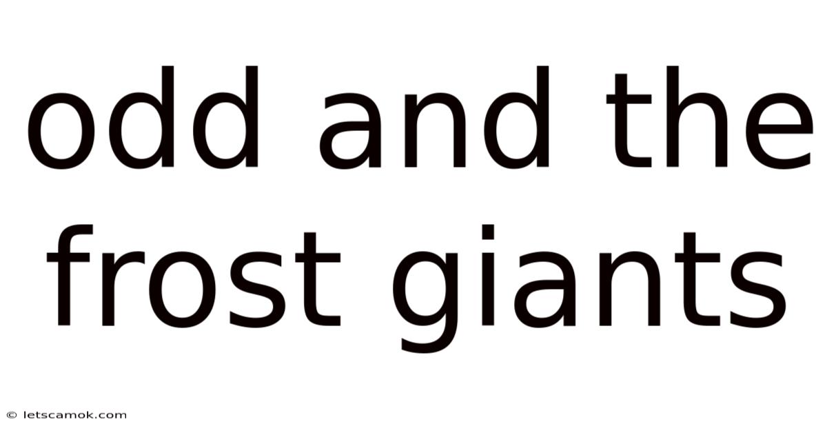 Odd And The Frost Giants