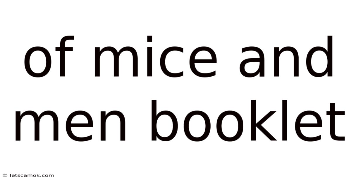Of Mice And Men Booklet