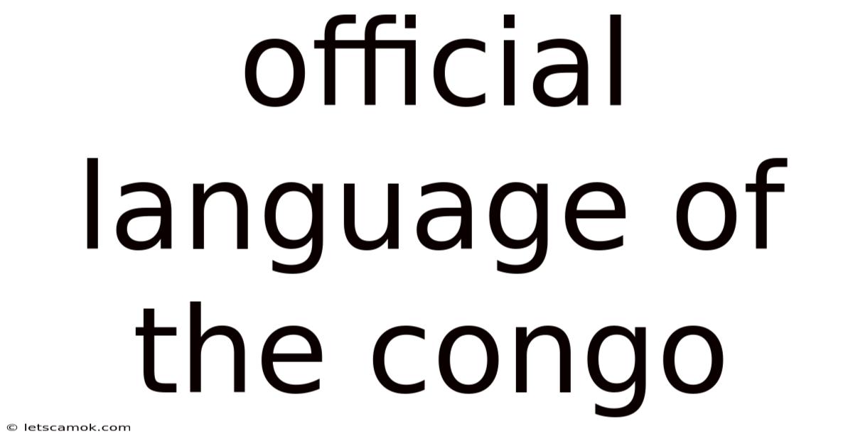 Official Language Of The Congo