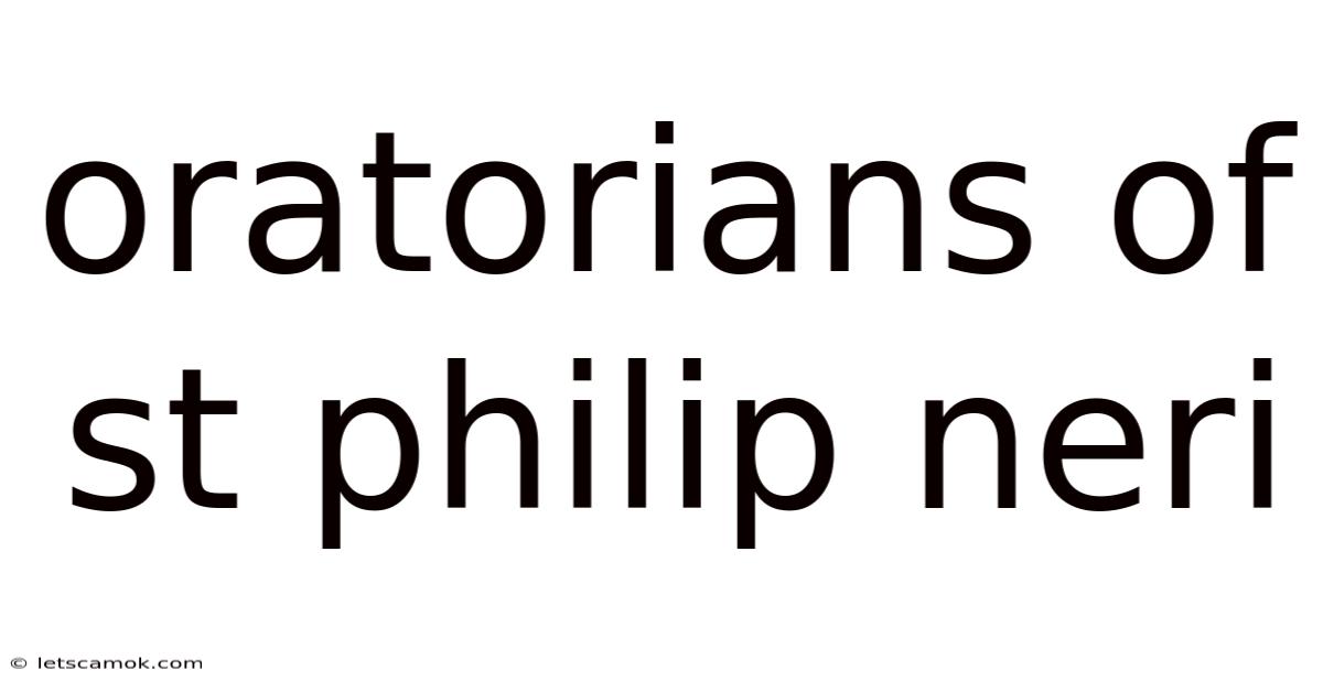 Oratorians Of St Philip Neri