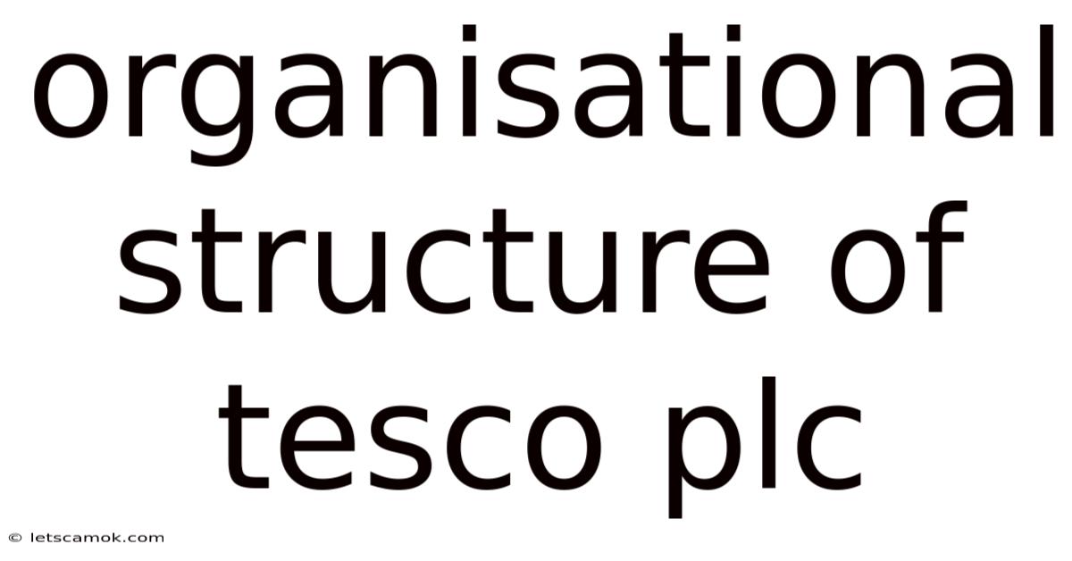 Organisational Structure Of Tesco Plc