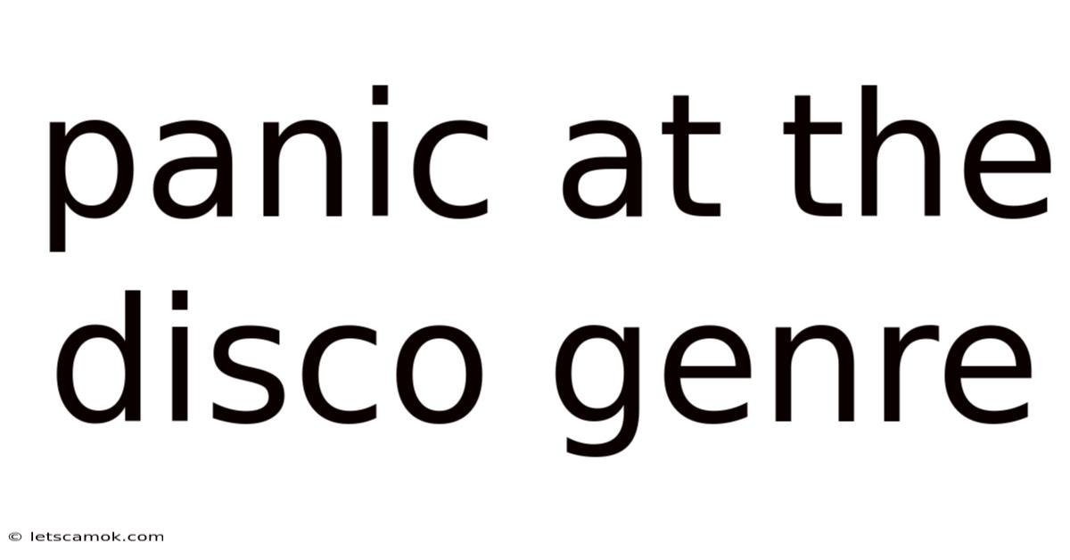Panic At The Disco Genre