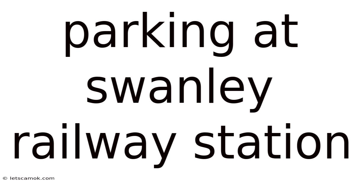 Parking At Swanley Railway Station