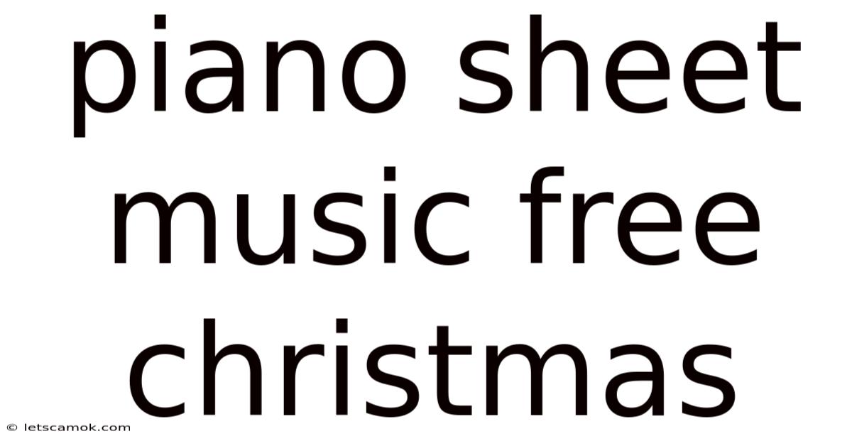 Piano Sheet Music Free Christmas