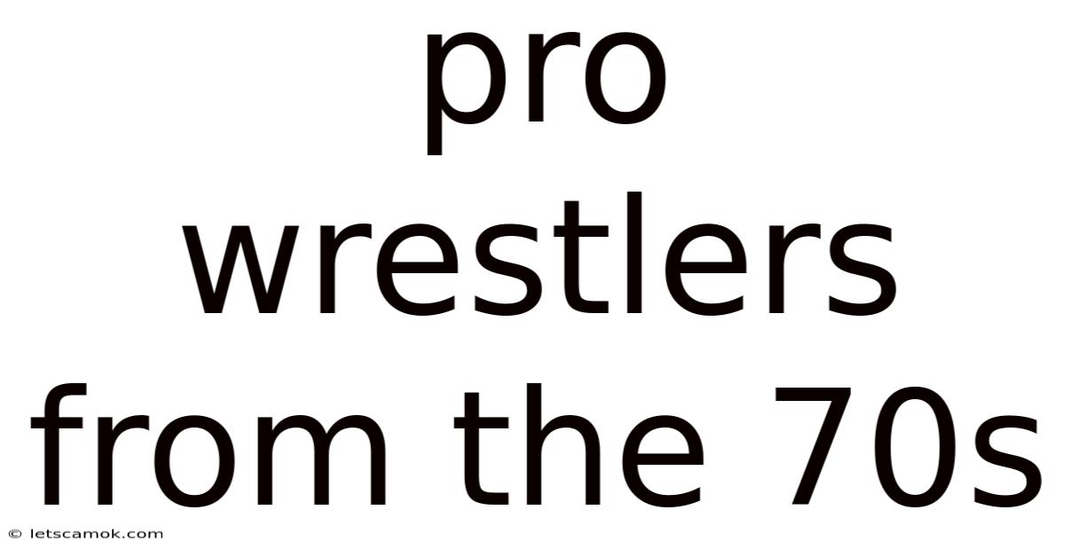 Pro Wrestlers From The 70s