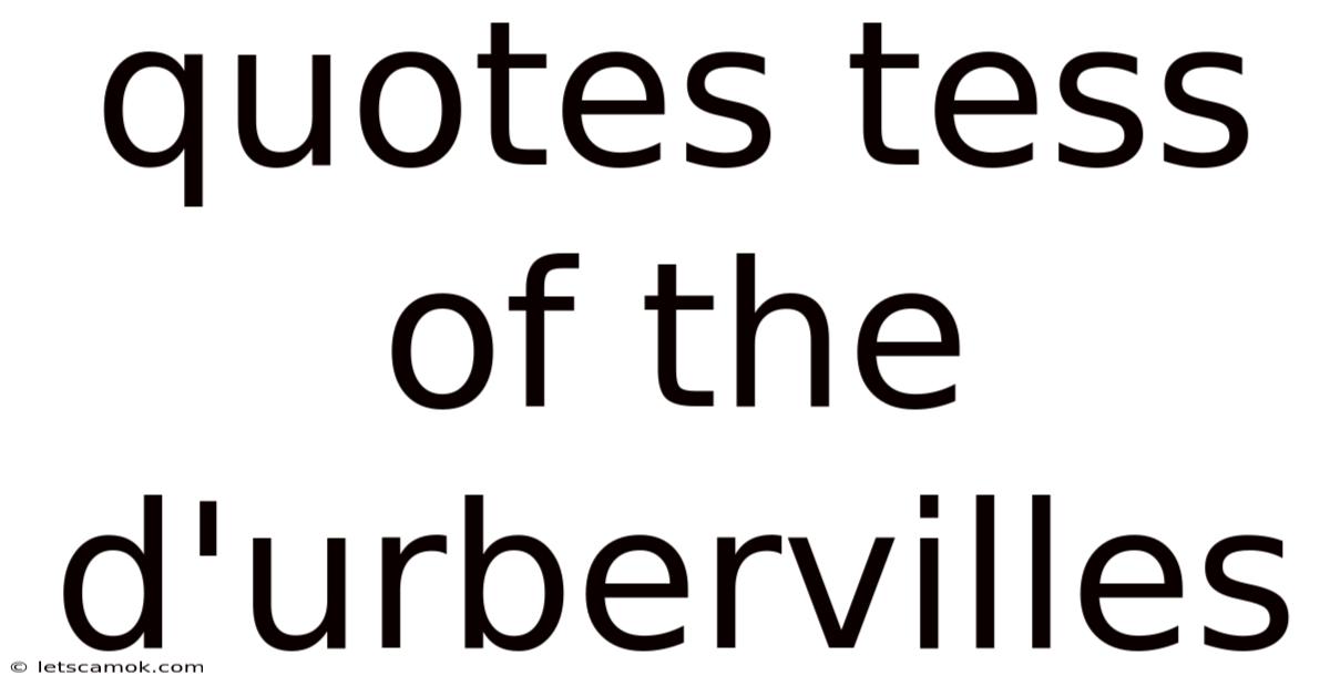 Quotes Tess Of The D'urbervilles
