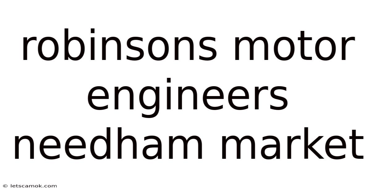 Robinsons Motor Engineers Needham Market