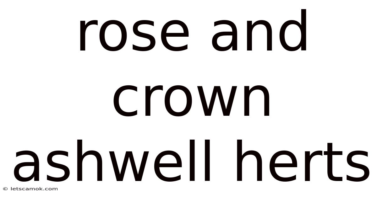 Rose And Crown Ashwell Herts