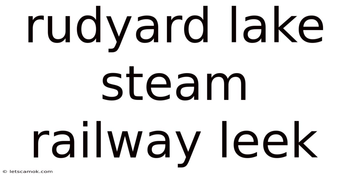 Rudyard Lake Steam Railway Leek