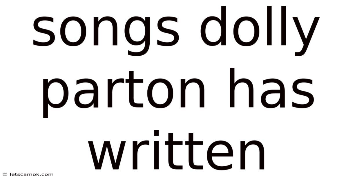 Songs Dolly Parton Has Written