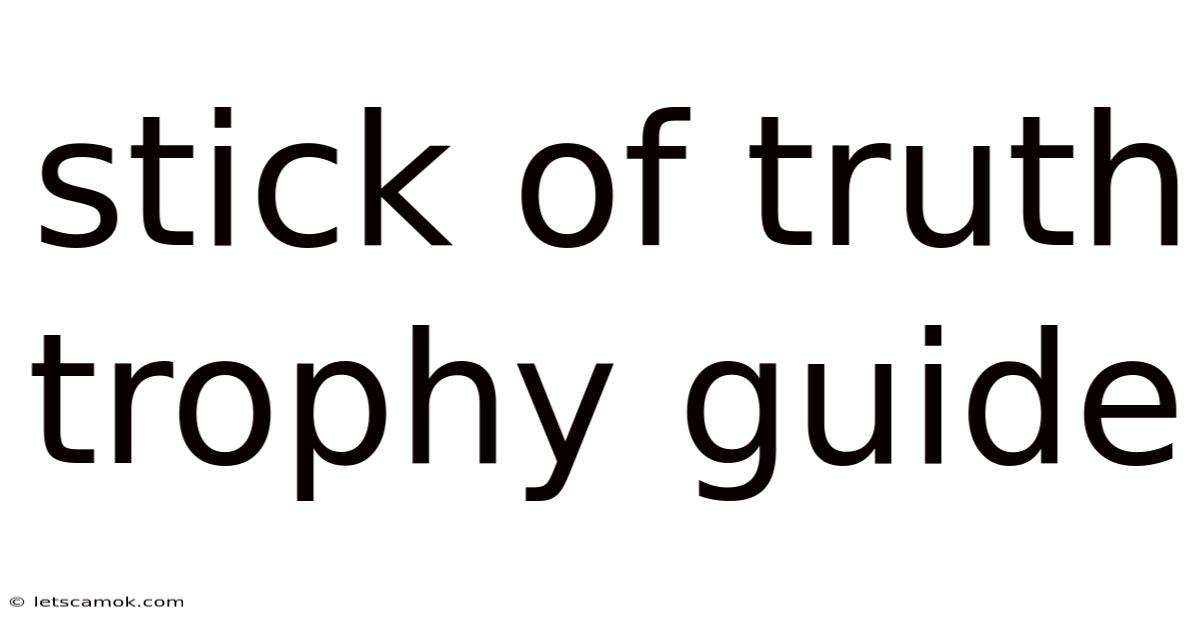 Stick Of Truth Trophy Guide