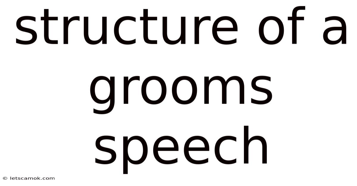 Structure Of A Grooms Speech