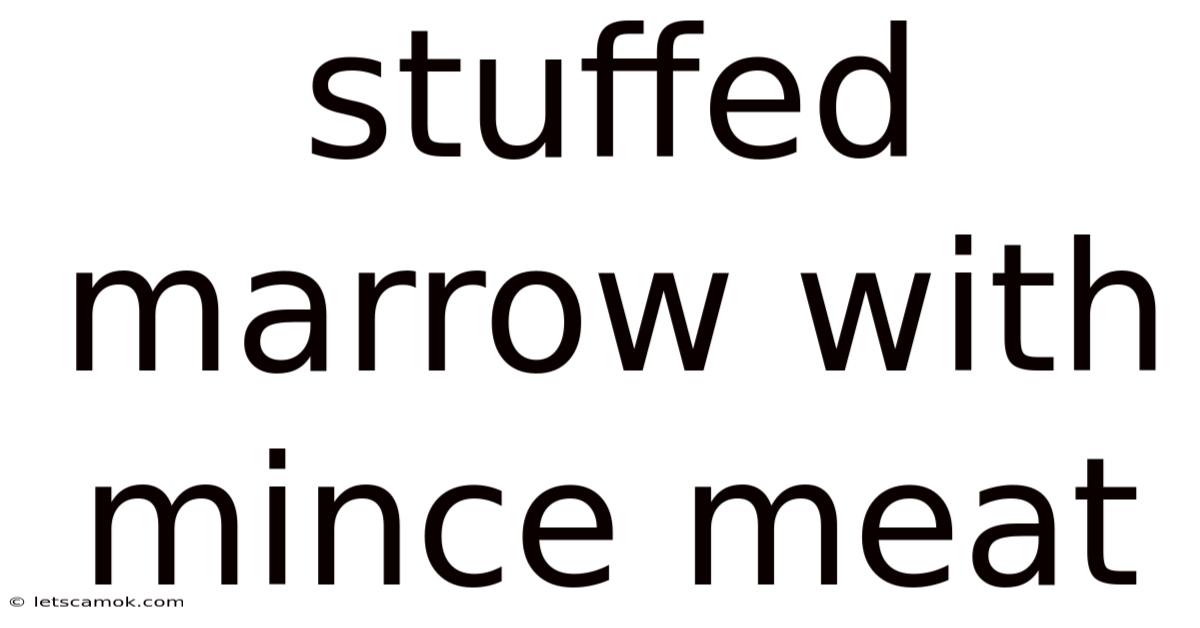 Stuffed Marrow With Mince Meat