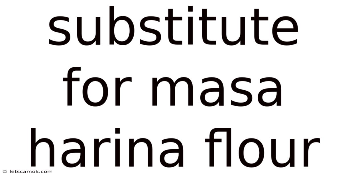 Substitute For Masa Harina Flour