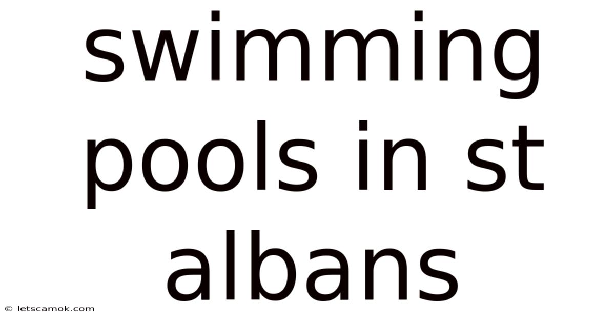 Swimming Pools In St Albans
