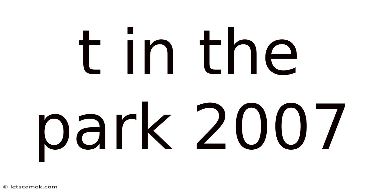 T In The Park 2007