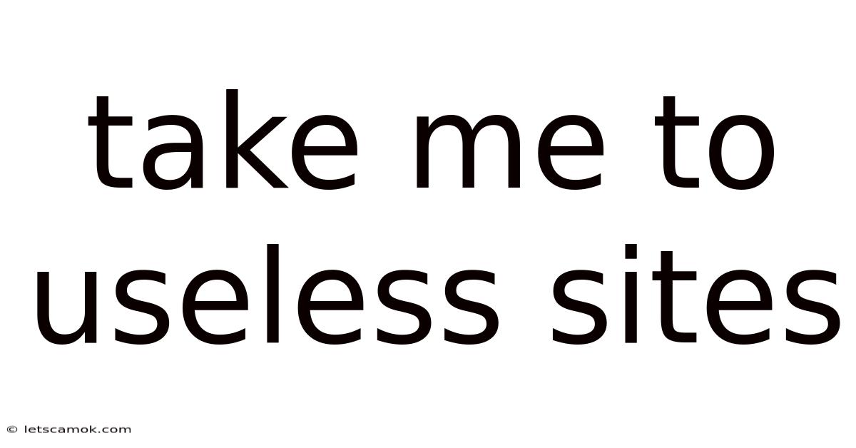 Take Me To Useless Sites
