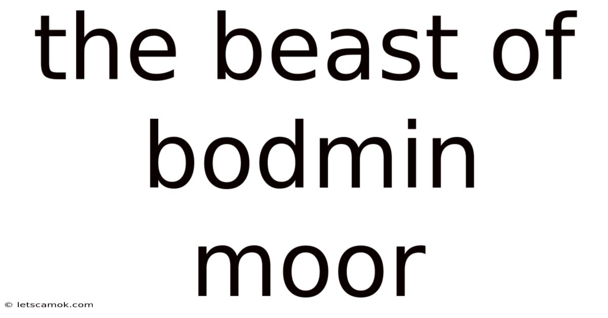 The Beast Of Bodmin Moor