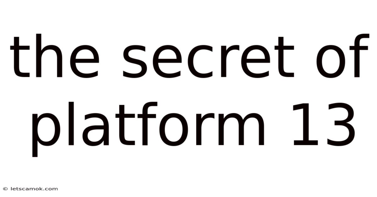 The Secret Of Platform 13