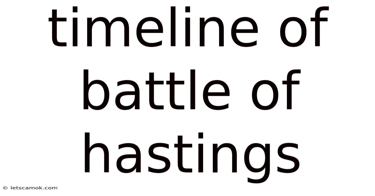 Timeline Of Battle Of Hastings