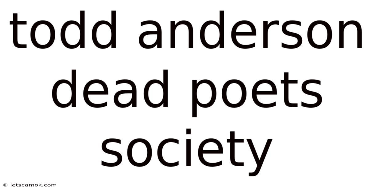 Todd Anderson Dead Poets Society