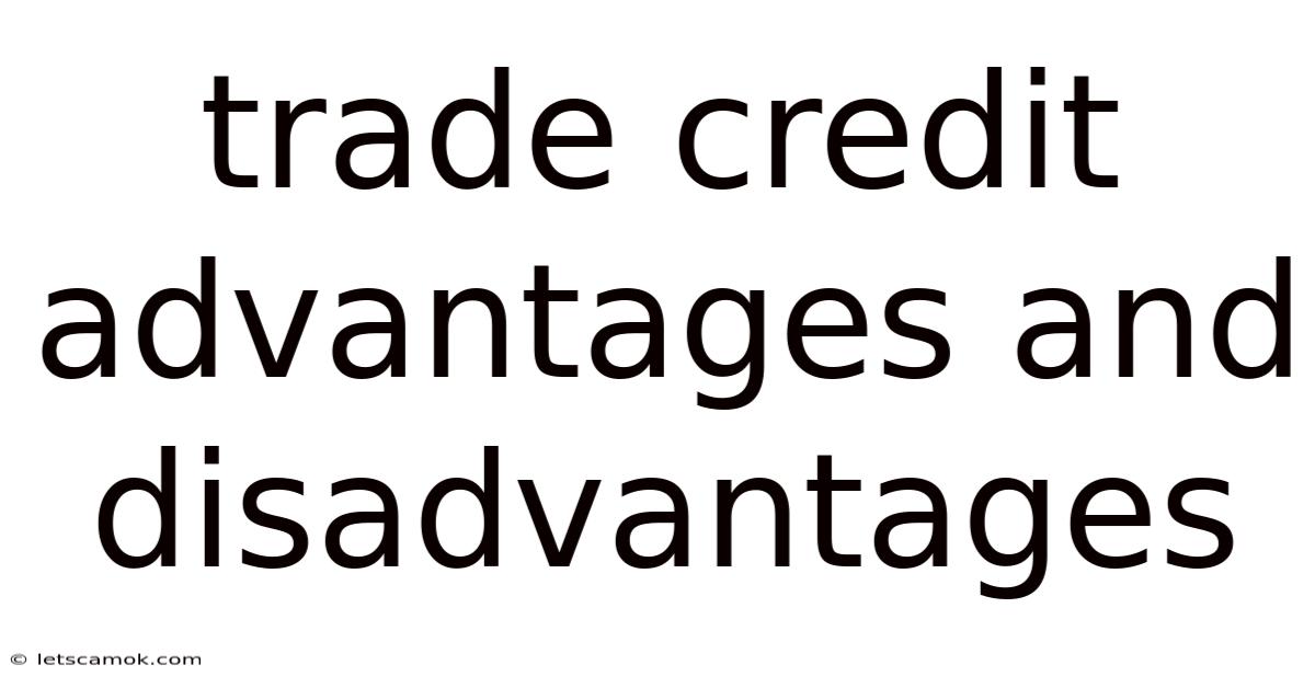 Trade Credit Advantages And Disadvantages